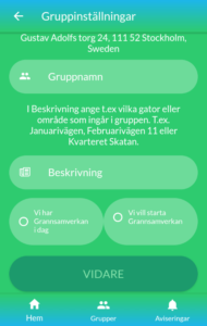 Grannsamverkans appen - instruktioner