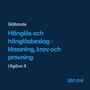Hänglås och hänglåsbeslag, SSF 014