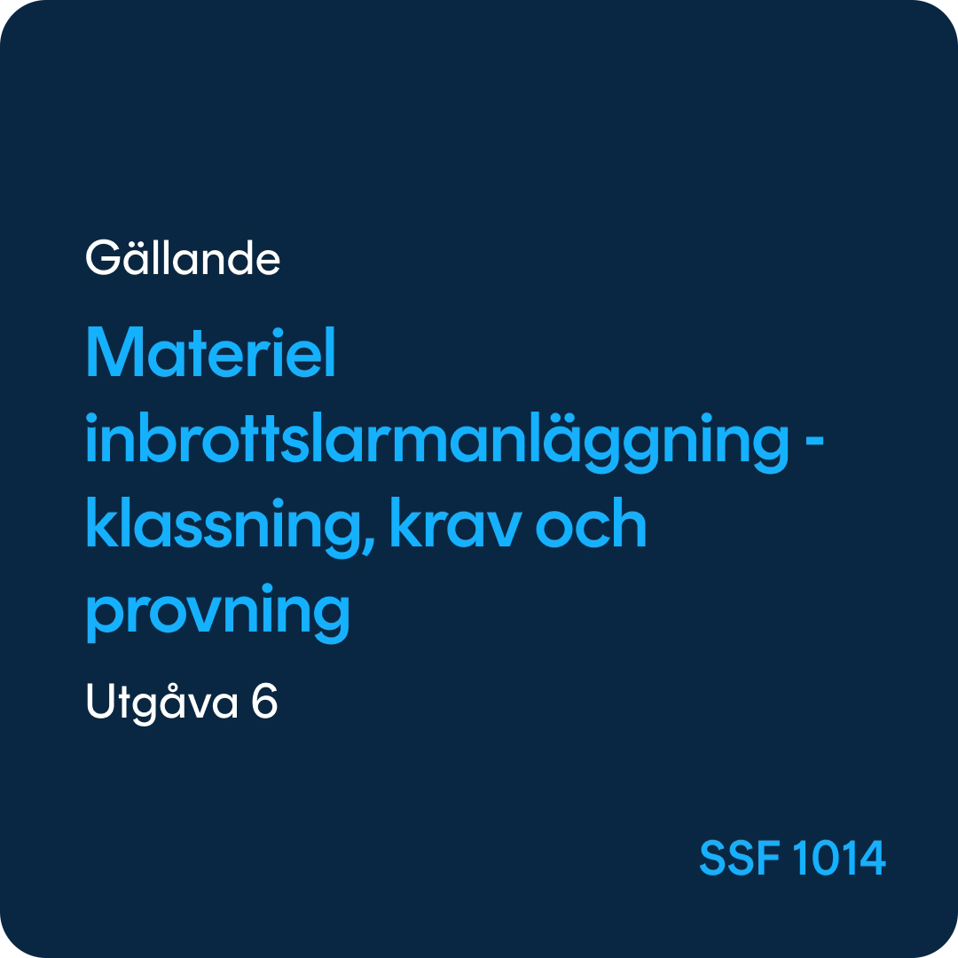 SSF 1014 Materiel inbrottslarmanläggning, SSF 1014
