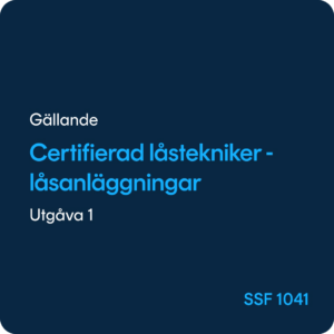 Certifierad låstekniker, SSF 1041