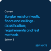 Burglar resistant walls, floors and ceilings Classification, requirements and test methods - SSF 1047 ed. 3