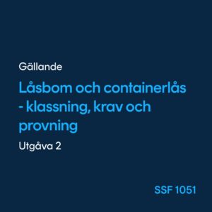 Låsbom och containerlås, SSF 1051