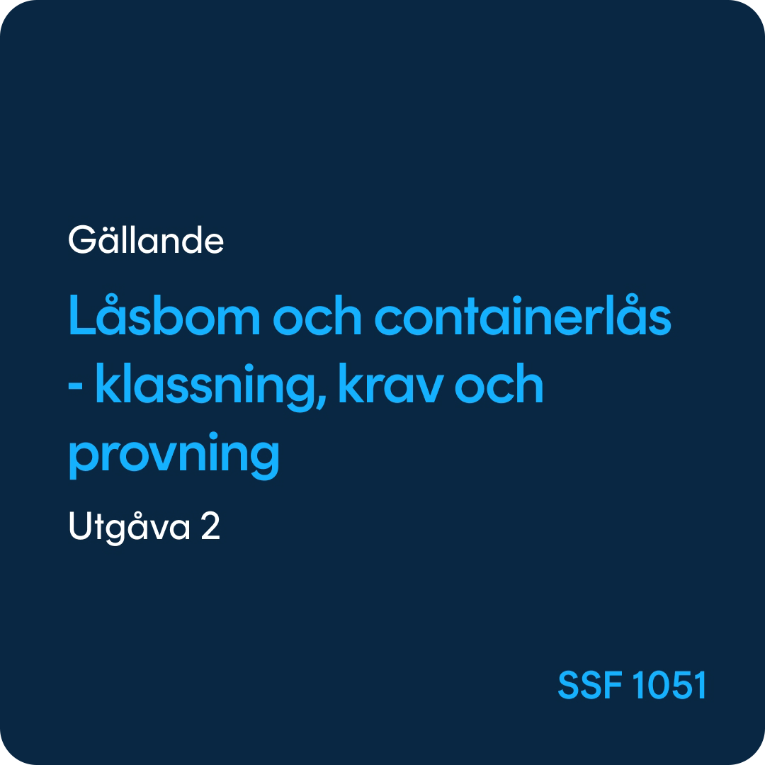 SSF 1051 Låsbom och containerlås, SSF 1051