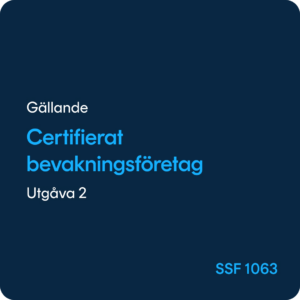 Certifierat bevakningsföretag, SSF 1063