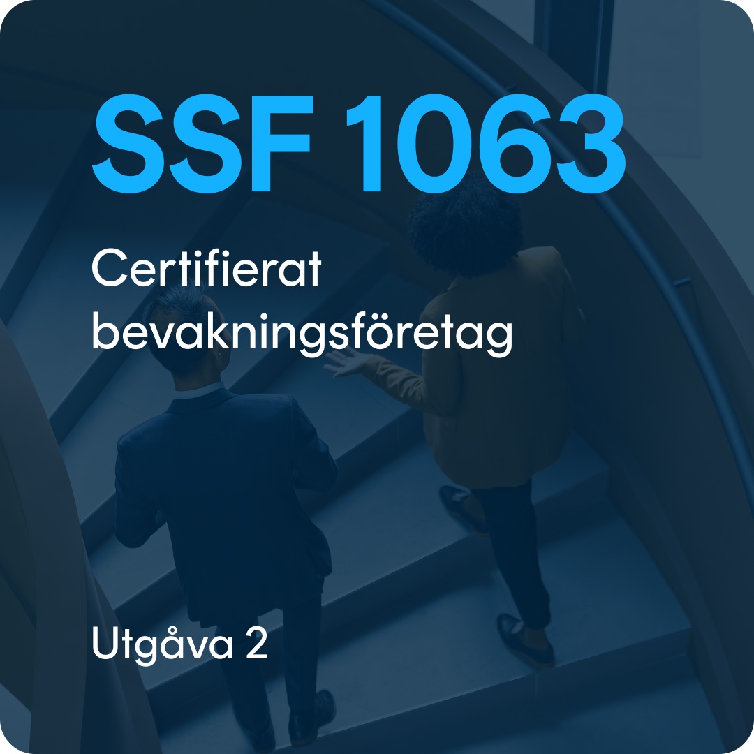 SSF 1063 SSF 1063 utg. 2 - Certifierat bevakningsföretag