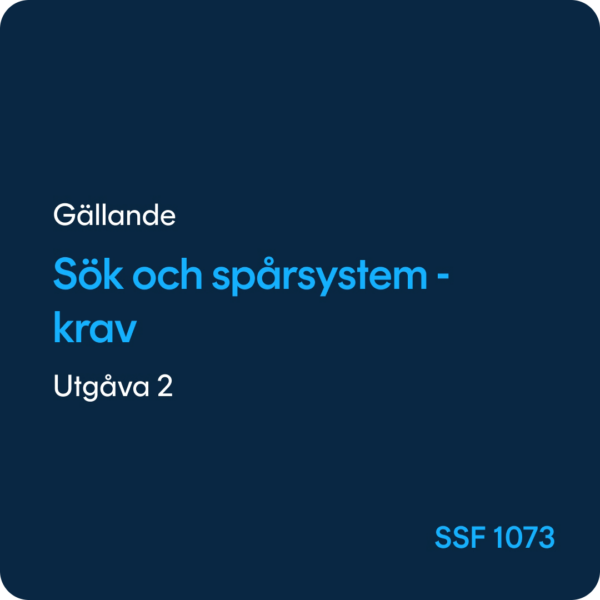 SSF 1073 Sök och spårsystem, SSF 1073