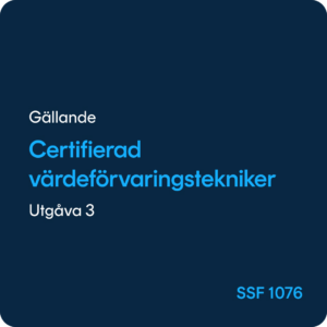 Certifierad värdeförvaringstekniker, SSF 1076