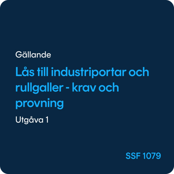 Lås till industriportar och rullgaller, SSF 1079