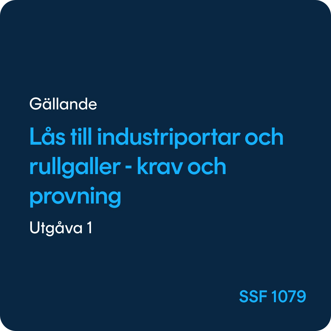 SSF 1079 Lås till industriportar och rullgaller, SSF 1079