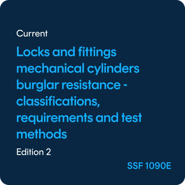 SSF 1090E Mechanical cylinders burglar resistance - SSF 1090 ed. 2