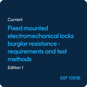 Fixed mounted electromechanical locks burglar resistance - SSF 1093 ed. 1
