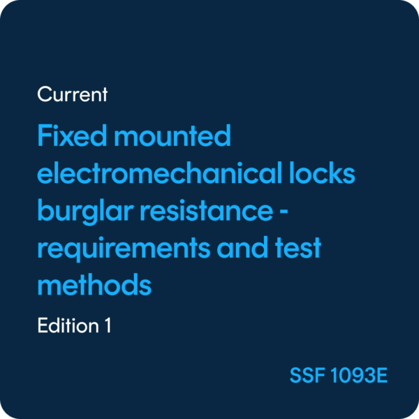 SSF 1093E Fixed mounted electromechanical locks burglar resistance - SSF 1093 ed. 1