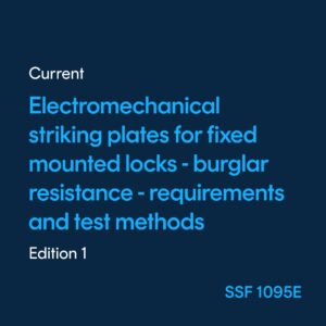 Electromechanical striking plates for fixed mounted locks burglar resistance - SSF 1095 ed. 1