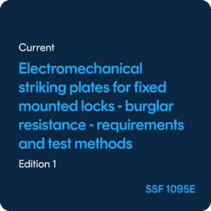 Electromechanical striking plates for fixed mounted locks burglar resistance - SSF 1095 ed. 1