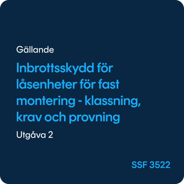 SSF 3522 Inbrottsskyddande låsenhet, SSF 3522