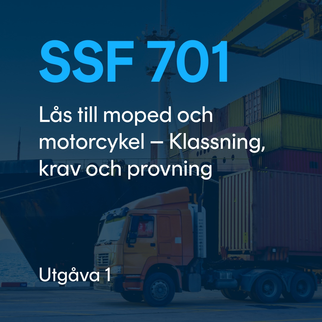 SSF 701 SSF 701 utg. 1 - Lås till moped och motorcykel – Klassning, krav och provning