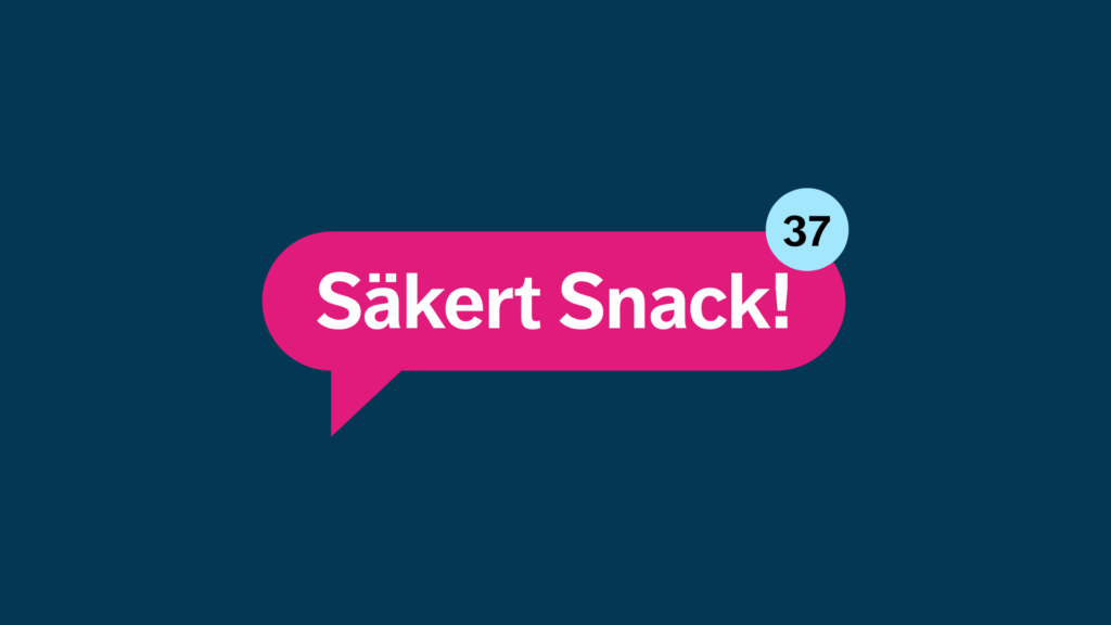 Omslagsbild med texten Säkert Snack 37